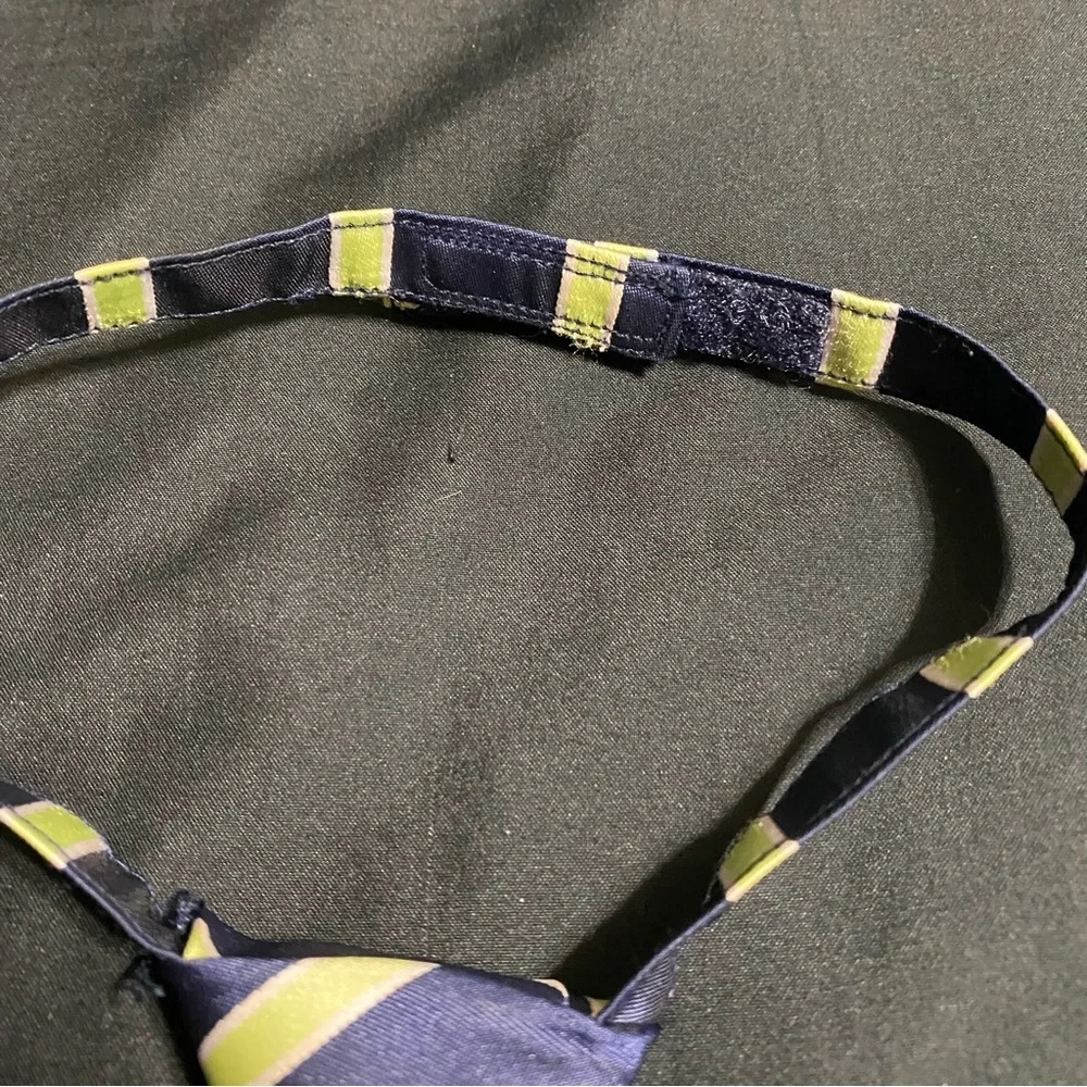 Gymboree Toddler Boy Navy and Green Tie with Velcro